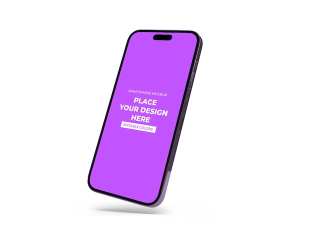 Modern smartphone mockup template isolated