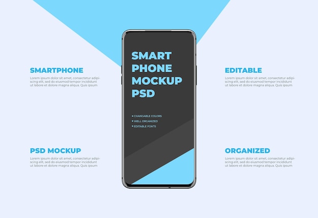 PSD modern smartphone mockup