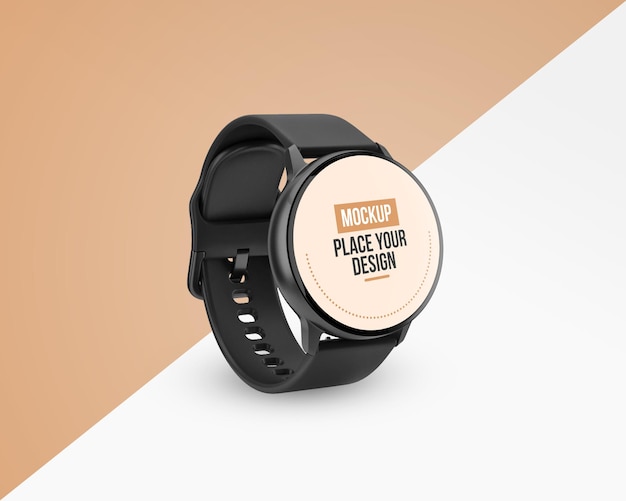 Modern smartwatches with screen mock-up