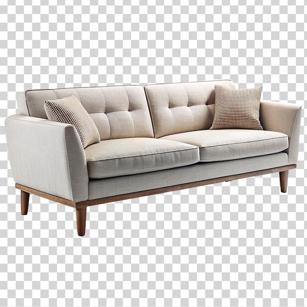 A modern sofa on transparent background