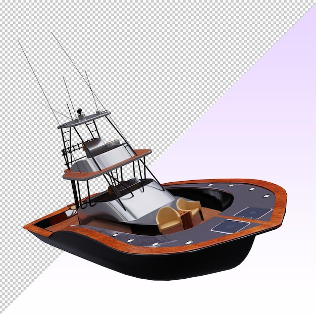 PSD modern sport yacht