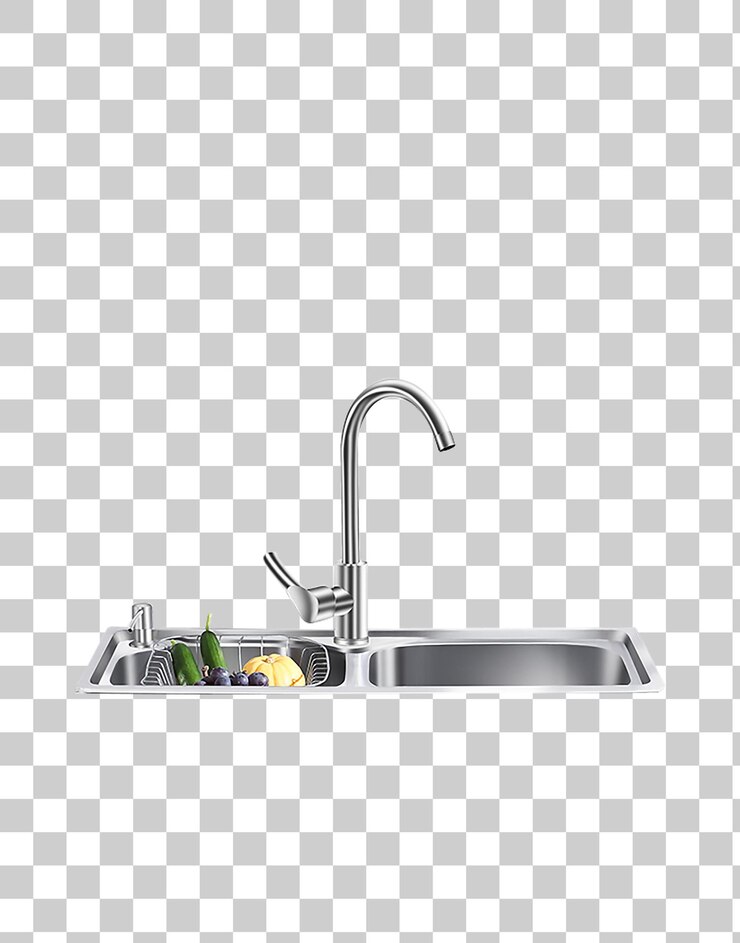 PSD modern stainless steel kitchen sink
