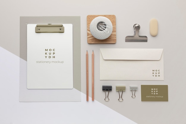 PSD modern stationery mock-up composition