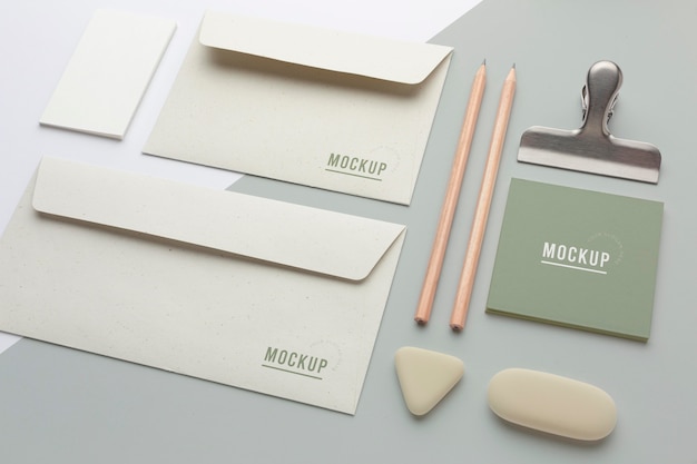 PSD modern stationery mock-up composition