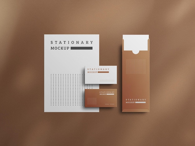 Design moderno del mockup di cancelleria