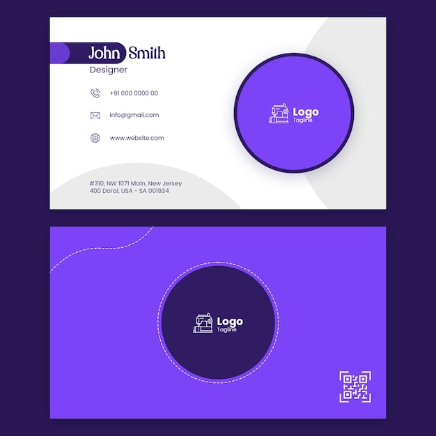 Modern style business card psd template