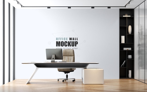 Mockup di parete di design per ufficio in stile moderno