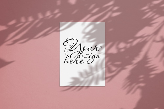 Modern and stylish greeting card or invitation mock up