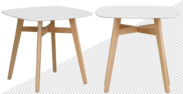 Modern stylish table Element of the interior Isolated from the background View from different ang