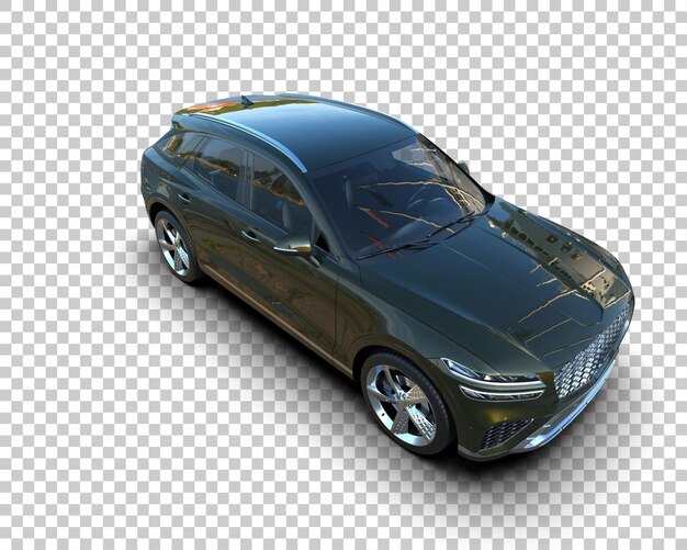 รถ SUV สมัยใหม่แยกจากพื้นหลัง ภาพเรนเดอร์ 3 มิติ