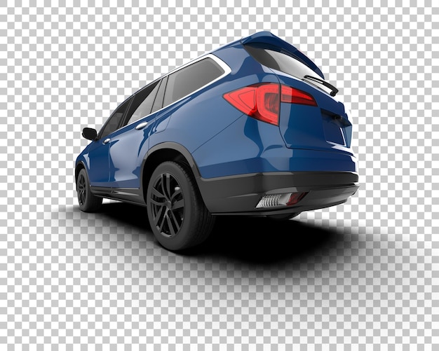 รถ SUV สมัยใหม่แยกจากพื้นหลัง ภาพเรนเดอร์ 3 มิติ