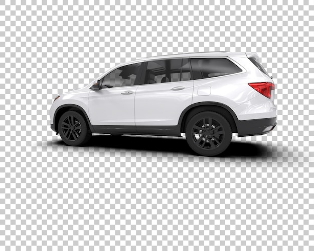 รถ SUV สมัยใหม่แยกจากพื้นหลัง ภาพเรนเดอร์ 3 มิติ