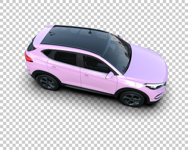 รถ SUV สมัยใหม่แยกจากพื้นหลัง ภาพเรนเดอร์ 3 มิติ