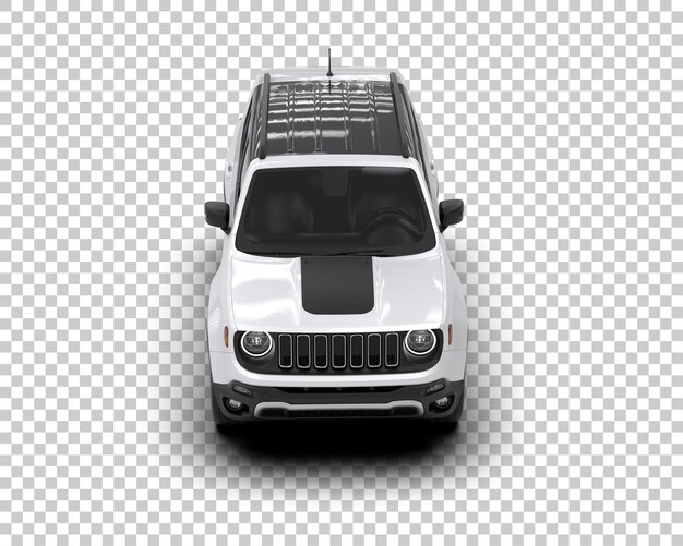รถ SUV สมัยใหม่แยกจากพื้นหลัง ภาพเรนเดอร์ 3 มิติ