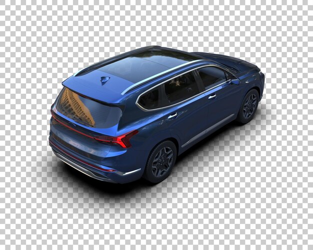รถ SUV สมัยใหม่แยกจากพื้นหลัง ภาพเรนเดอร์ 3 มิติ