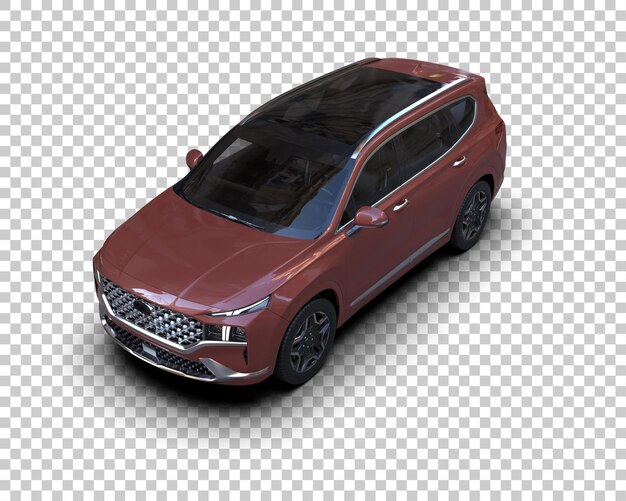 รถ SUV สมัยใหม่แยกจากพื้นหลัง ภาพเรนเดอร์ 3 มิติ