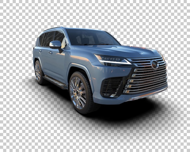 modern suv isolated on background 3d rendering illustration