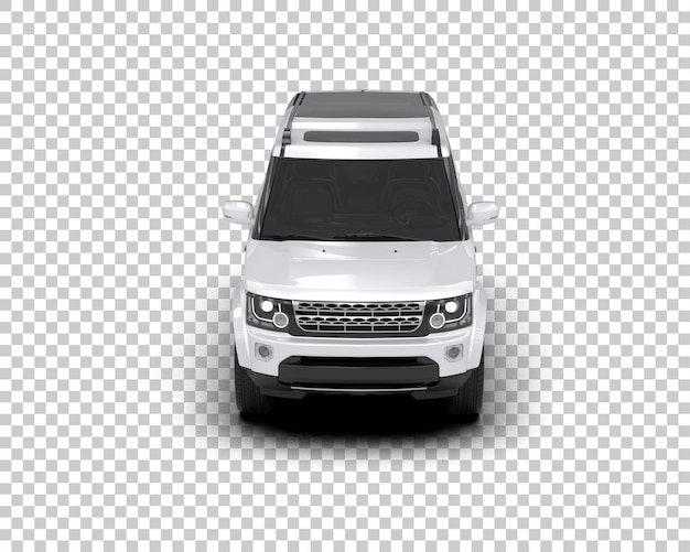 รถ SUV สมัยใหม่แยกจากพื้นหลัง ภาพเรนเดอร์ 3 มิติ