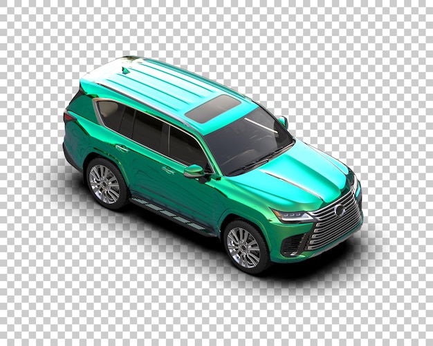 รถ SUV สมัยใหม่แยกจากพื้นหลัง ภาพเรนเดอร์ 3 มิติ