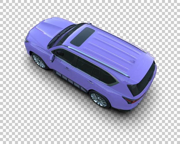 Modern SUV isolated on background 3d rendering illustration