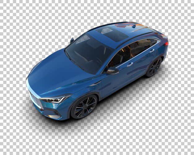 รถ SUV สมัยใหม่แยกจากพื้นหลัง ภาพเรนเดอร์ 3 มิติ