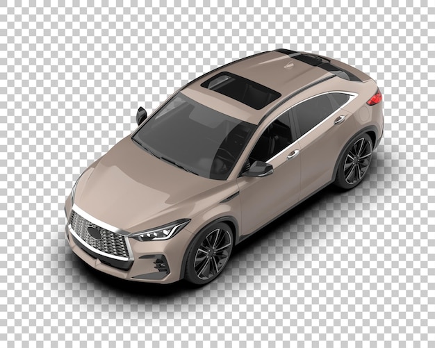 รถ SUV สมัยใหม่แยกจากพื้นหลัง ภาพเรนเดอร์ 3 มิติ