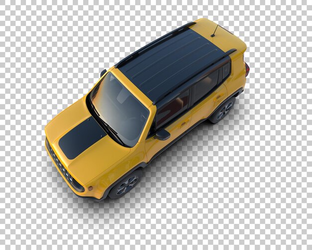 รถ SUV สมัยใหม่แยกจากพื้นหลัง ภาพเรนเดอร์ 3 มิติ