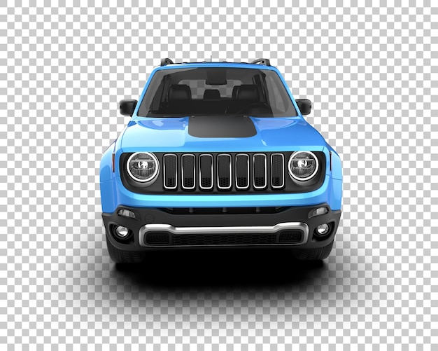 รถ SUV สมัยใหม่แยกจากพื้นหลัง ภาพเรนเดอร์ 3 มิติ