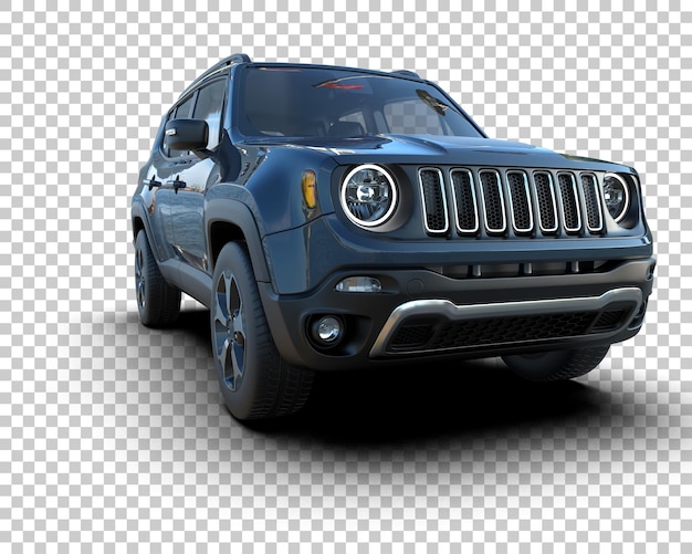 รถ SUV สมัยใหม่แยกจากพื้นหลัง ภาพเรนเดอร์ 3 มิติ