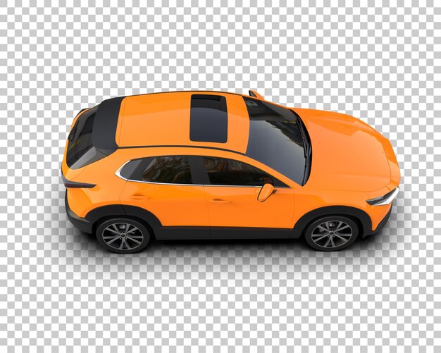現代のSUVが背景に隔離された 3D レンダリングイラスト