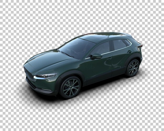 รถ SUV สมัยใหม่แยกจากพื้นหลัง ภาพเรนเดอร์ 3 มิติ