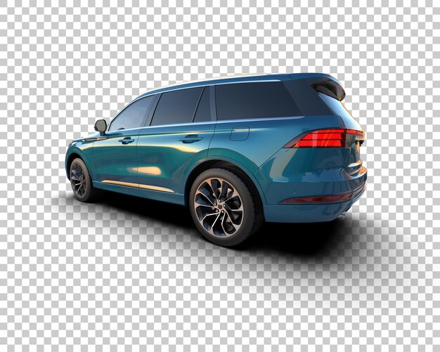 รถ SUV สมัยใหม่แยกจากพื้นหลัง ภาพเรนเดอร์ 3 มิติ