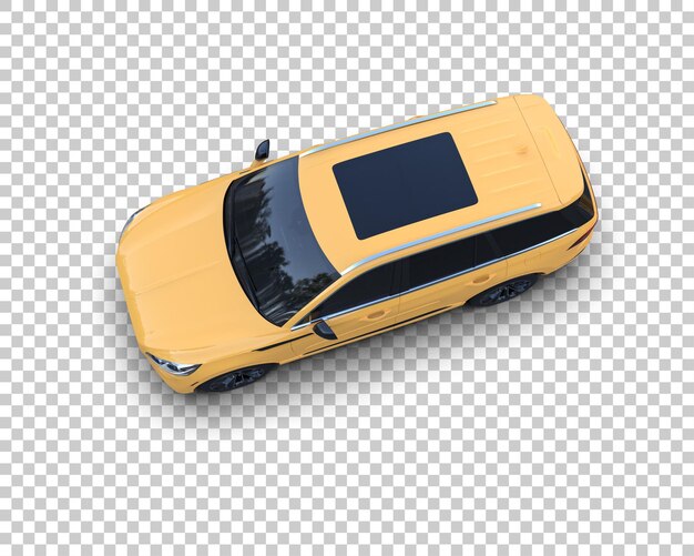 รถ SUV สมัยใหม่แยกจากพื้นหลัง ภาพเรนเดอร์ 3 มิติ