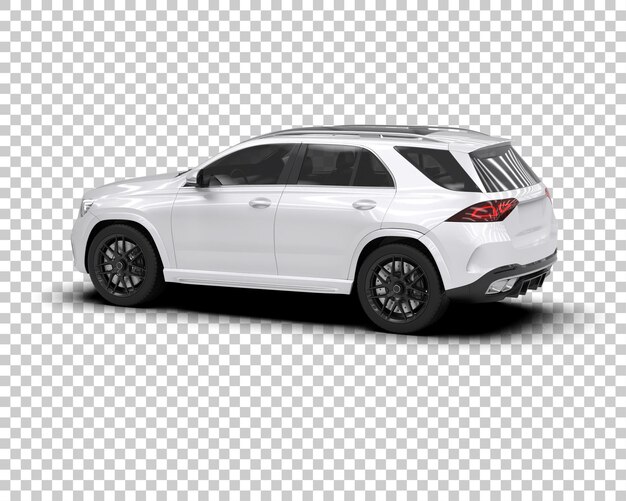 รถ SUV สมัยใหม่แยกจากพื้นหลัง ภาพเรนเดอร์ 3 มิติ