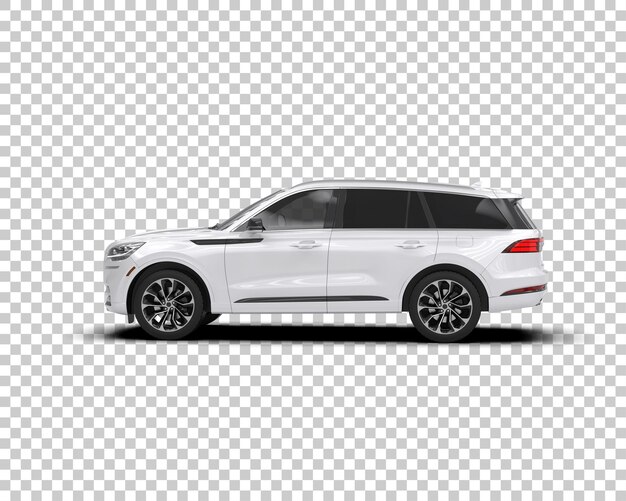 รถ SUV สมัยใหม่แยกจากพื้นหลัง ภาพเรนเดอร์ 3 มิติ