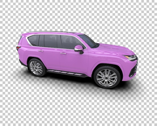 รถ SUV สมัยใหม่แยกจากพื้นหลัง ภาพเรนเดอร์ 3 มิติ
