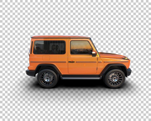 รถ SUV สมัยใหม่แยกจากพื้นหลัง ภาพเรนเดอร์ 3 มิติ