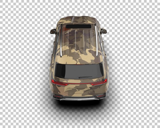 modern suv isolated on background 3d rendering illustration