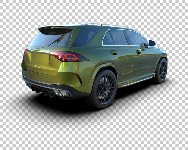 รถ SUV สมัยใหม่แยกจากพื้นหลัง ภาพเรนเดอร์ 3 มิติ