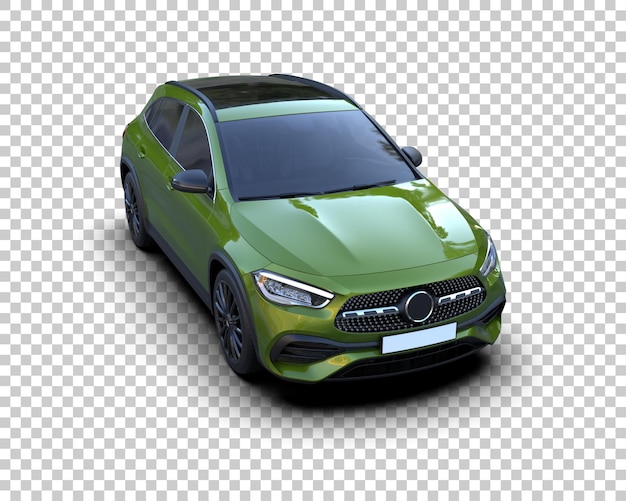 आधुनिक SUV बैकग्राउंड 3D रेंडर चित्रण पर अलग-थलग है।