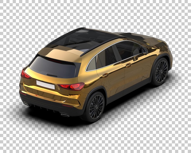 รถ SUV สมัยใหม่แยกจากพื้นหลัง ภาพเรนเดอร์ 3 มิติ