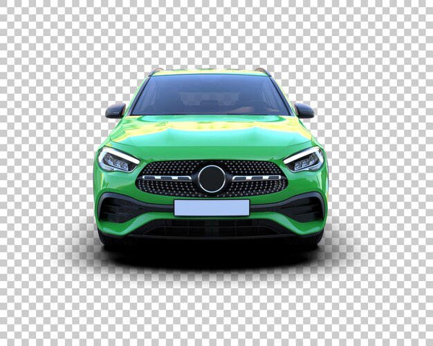 आधुनिक SUV बैकग्राउंड 3D रेंडर चित्रण पर अलग-थलग है।