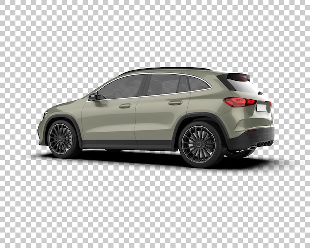 รถ SUV สมัยใหม่แยกจากพื้นหลัง ภาพเรนเดอร์ 3 มิติ