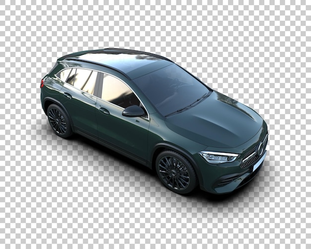 รถ SUV สมัยใหม่แยกจากพื้นหลัง ภาพเรนเดอร์ 3 มิติ