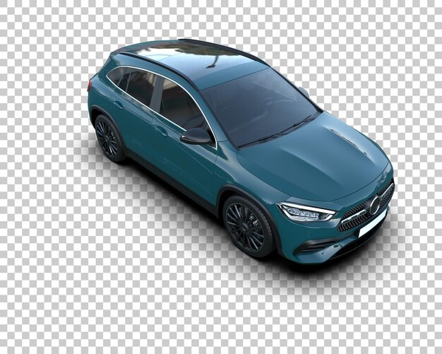 รถ SUV สมัยใหม่แยกจากพื้นหลัง ภาพเรนเดอร์ 3 มิติ