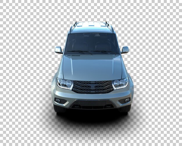 รถ SUV สมัยใหม่แยกจากพื้นหลัง ภาพเรนเดอร์ 3 มิติ