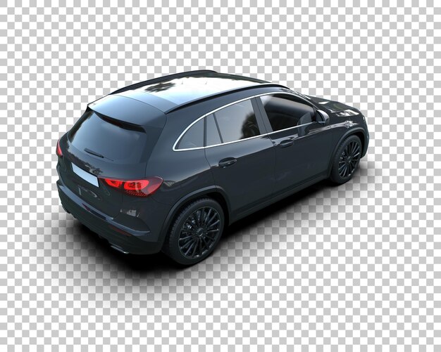 รถ SUV สมัยใหม่แยกจากพื้นหลัง ภาพเรนเดอร์ 3 มิติ