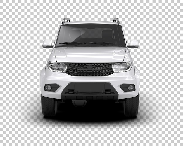 รถ SUV สมัยใหม่แยกจากพื้นหลัง ภาพเรนเดอร์ 3 มิติ
