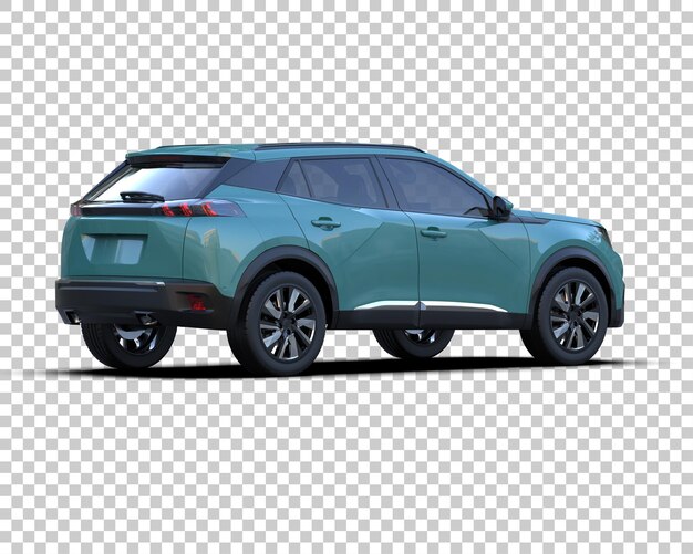 รถ SUV สมัยใหม่แยกจากพื้นหลัง ภาพเรนเดอร์ 3 มิติ