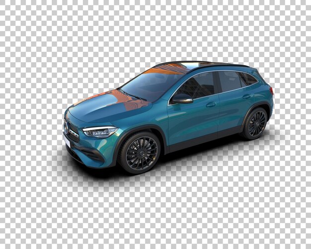 รถ SUV สมัยใหม่แยกจากพื้นหลัง ภาพเรนเดอร์ 3 มิติ